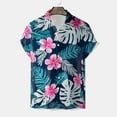 thumbnail image 5 of Mens Hawaiian Shirt Short Sleeve Button Down Shirts Tropical Floral Summer Beach Shirts,S-3XL, 5 of 7