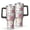 Pioneer Flower Floral-2, variant on 40oz Pioneer Flower Floral Print Pattern Insulated Tumbler with Handle, BPA-Free Leak Proof Lid and Straws, Double Wall Vacuum, Hot 12h/Cold 34h