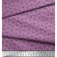 thumbnail image 3 of Soimoi Purple Japan Crepe Satin Fabric Ribbons & Brown Heart Decor Fabric Printed Yard 42 Inch Wide, 3 of 3