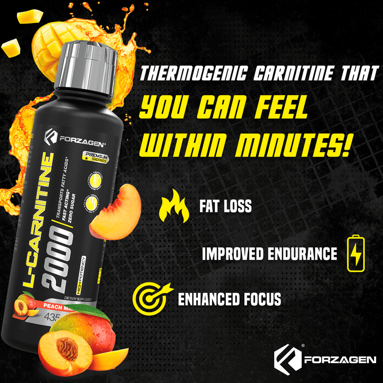Forzagen L carnitine 2000 - Liquid L carnitine (Peach Mango)