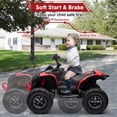 thumbnail image 4 of 24V Ride on Toys ATV for Kids, 6 Wheelers, 2 Seater, High & Low Speed, Forward & Backward, Bluetooth Music Story, Red, 4 of 8