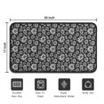 thumbnail image 5 of Black Daisy Flower White Blooms Pattern Door Rugs,Washable Non Slip Door Mats Indoor,Decorative Door Mats,Entry Mat Indoor for Entrance,Bedroom,Kitchen,Bathroom,30"x17", 5 of 6