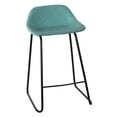 thumbnail image 6 of Cortesi Home Ava Counterstools in Aqua Blue Faux Leather (Set of 2), 6 of 14