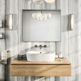 thumbnail image 2 of Eviva Sax 36" Brushed Chrome Metal Frame Bathroom Wall Mirror, 2 of 13