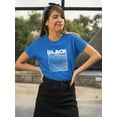 thumbnail image 2 of Black Whyte Techno Style T-Shirt Women -Image by Shutterstock, Female Large, 2 of 4