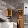 thumbnail image 7 of Bathroom Wall Mounted Cabinet,Bamboo Toilet Storage Box with Doors and Shelves, Over The Toilet Bamboo Storage Cabinet for Bathroom, 7 of 7