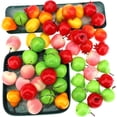 thumbnail image 2 of 75 PCS Artificial Lifelike Fruits Decoration Fake Pear Strawberry Apple Mango Peach Tomato Banana Pomegranate Olive Watermelon Combination, 2 of 3