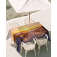 thumbnail image 3 of 60x84 Inch Outdoor Tablecloth with Umbrella Hole Zipper Rectangle Summer Beach Rectangular Tablecloths Outside Waterproof Sunset Nautical Ocean Sea Patio Table Cloth Cover for Picnic Party, 3 of 8