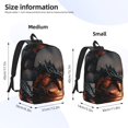 thumbnail image 2 of Honeii Fiery Black Dragon Attack Print Canvas Backpack for School & Outdoor,Laptop Excursion Backpack,Notebook School Bookbag For Men Women,for Work, Travel, and Everyday Use-Medium, 2 of 5