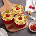 thumbnail image 4 of Ramekins DELLING Ceramic Creme Brulee, 350 ml, color rojo, juego de 6, 4 of 7