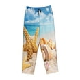 thumbnail image 4 of Kll Womens Beach Starfish Shell Print Pajama Pants Soft Pajama Bottoms For Women Cozy Lounge Pants, 4 of 9