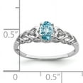 thumbnail image 2 of 925 Sterling Silver Rhodium-Plated Light Swiss Blue Topaz and Diamond Ring Size 9, 2 of 5
