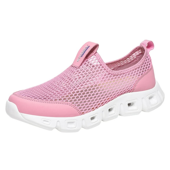 TOWED22 Training Women's Sneakers Bowling Shoes Women Teacher Prom Breathable Flat Shoes for Rollback(Pink,7.5)