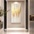 thumbnail image 3 of Canvas Wall Art, Modern Gold Framed Canvas Prints for Living Room Hallway, Abstract Minimalist Grunge Art Color Block Gallery Wrapped Wall Decor for Home Office, Gifts, 30"x60" Ship Next Day, 3 of 9