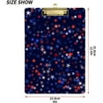 thumbnail image 2 of FMSHPON American Patriotic July 4th Stars Clipboard Hardboard Wood Nursing Clip Board and Pull for Standard A4 Letter 13x9 inches, 2 of 5