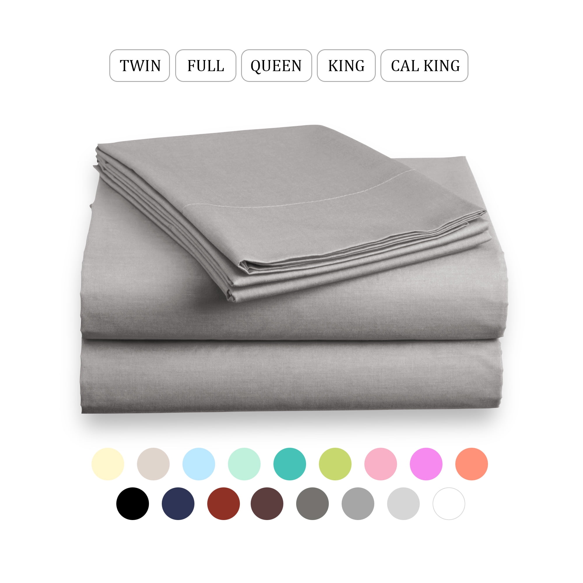Basic Choice Microfiber 4 Piece Deep Pocket California King Bed Sheet Set