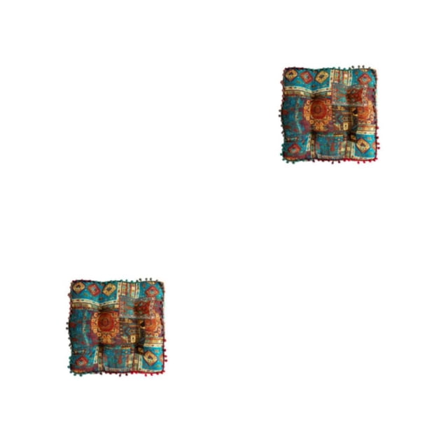 Cojín Reversible Billuyoard Estilo Boho Cuadrado Azul(40cm) 2Conjunto