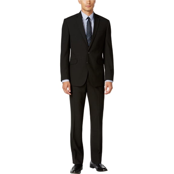 Kenneth Cole Mens Srtipe 2-Piece Formal Tuxedo, Black, 40 Regular / W x 33L