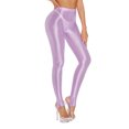 thumbnail image 3 of Leggings brillantes con estribo para mujer, mallas de cintura alta elástica, pantalones para gimnasio, Yoga, pantalones de entrenamiento, pantalones deportivos para correr con Control de barriga, 3 of 5
