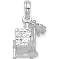 thumbnail image 4 of Sterling Silver Polished 3D Enameled Beach Chair Pendant(Length 19.67) - Jbsp, 4 of 5