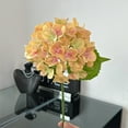 thumbnail image 4 of Taicans 17.7in Artificial Flower Hydrangea Stem,Real Touch Hydrangea Artificial Flowers,Large 54 Petals,Lifelike Silk Fake Hydrangea for Wedding Bouquet,Table Centerpiece,Bridal Shower,Vase, 4 of 6