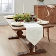 thumbnail image 2 of Elrene Home Fashions Poinsettia Elegance Jacquard Holiday Table Runner, Ivory, 13" x 70", 2 of 4