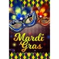 thumbnail image 2 of America Forever Flags Party In New Orleans, Mardi Gras Garden Flag, Masquerade Masks Fleur De Lis Carnival 12.5 x 18 Inch Double Sided Seasonal Yard Outdoor Holiday Decorative Flag, 2 of 3