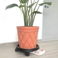 thumbnail image 3 of Hapeisy Pot Plant Tray With Wheels Planter Caddies Pallet Rack For Indoor Outdoor Home Garden Portable Thickened Round Caster, 3 of 5