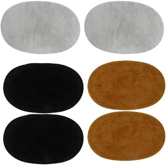 ATJIA 3/6 Pairs Sew On Elbow Knee Oval Patches Repair Patches Sew-on Repair Kit Clothing Accessories