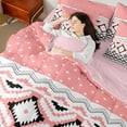 thumbnail image 4 of Manfei Tribal Aztec Bedding Comforter Set 7 Pieces for Kids Children Teens,Bohemian Theme Full Bedding Set Lightweight,Polka Dots Fitted Sheet Flat Sheet,Super Cozy Room Decor,Reversible, 4 of 8