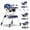Blue, variant on LHUAI, Foldable Baby High Chair, 4 in 1 Convertible High Chairs, With 5-Point Safety Harness, Adjustable Dining Tray & Backrest & Height, Easy To Clean Surface, For Babies And Toddlers, Purple