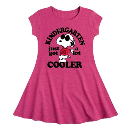 

Peanuts - Kindergarten Just Got Cooler- Toddler And Youth Girls Fit And Flare Dress