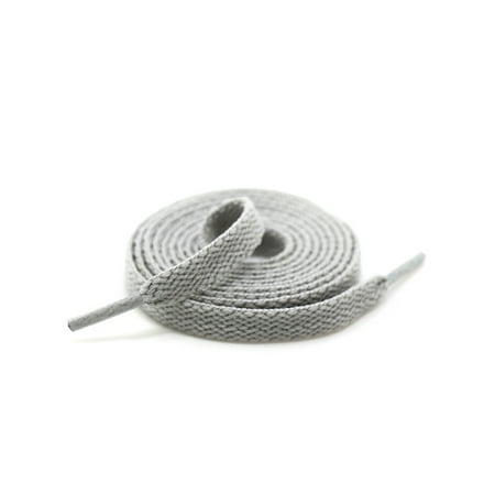 

Innerwin Men Flat Shoe Laces Thick Shoes Strings Athletic Solid Shoelaces Mixed Colors Sneakers Fashion Multiple Lengths Lightweight Polyester Boots White Gray 100cm