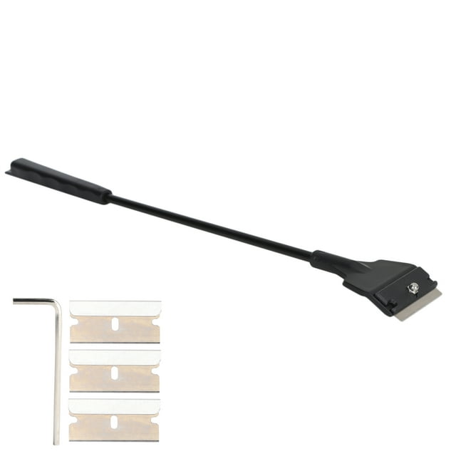 Aquarium Scraper with Long Handle Cleaner Replaceable Blades for Cleaning Corner Cleaning for Glass Tank