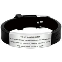 FALOGIJE Inspirational Bracelet To My Goddaughter Birthday Gifts Love from Godmother Godfather