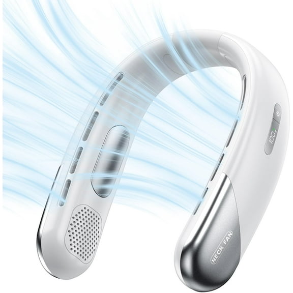 Rechargeable Neck Fan with 360° Circulating Air, Ultra-Long Battery Life, and Adjustable Comfort for Hot Weather and Outdoor Activities.