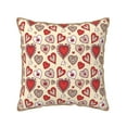 thumbnail image 1 of ZNDUO Cartoon Love Beige Pattern Throw Pillows for Couch-Indoor Decorative Pillows,20"x20", 1 of 8