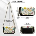 thumbnail image 3 of Leather Clamshell Crossbody Bag 10.4x5.5x3.7Inch Women's Crossbody Handbags Shoulder Purse Bank Card Bag Cash Bag Key Bag Various Fruits, 3 of 7