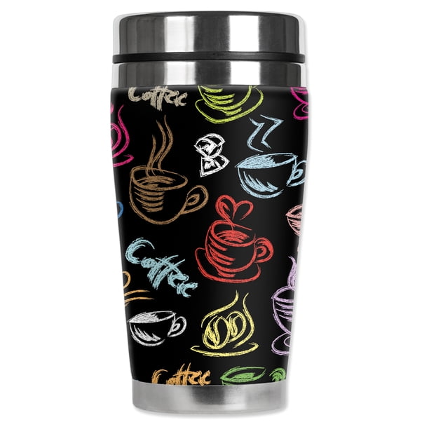 Mugzie Brand 16 Ounce Stainless Steel Travel Mug With Insulated Wetsuit Cover Coffee Cups Walmart Com Walmart Com