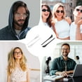 thumbnail image 6 of Uxcell 2 Pairs Eye Glass Replacement Temples, Plastic Anti-Slip Eyeglass End Tips Glasses Retainers Fits 1.4mm for Round Thin Metal Eyeglass Sunglasses Temple, Style2 Clear/Black, 6 of 6