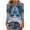 #030-Navy, variant on V-Neck Button Leisure Top - Women's Fashion Daily Printed 3/4 Sleeve Blouse for Casual Spring Summer Outfits, Versatile Layering & Everyday Chic Office Casual Style Essentia
