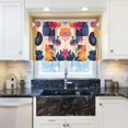 thumbnail image 5 of Yayeee Kitchen Curtains Tier Pair Light Filtering 27"x36" Rod Pocket Short Cafe Window Panel, Flowers Pattern Style, 5 of 7