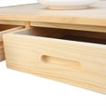 thumbnail image 2 of Zimtown Chariot de Cuisine Lot de Rangement Roulant Table à Manger Tabourets Ensemble Bois, 2 of 5