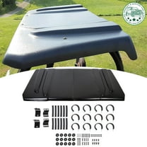 KOJEM Hard Top Roof Fit for JD Gator 625 825i / Yamaha Rhino/ Kawasaki MULE 4010 Teryx/ Bobcat 3400/ Holland Rustler/ Full Size Polaris Ranger Black Plastic