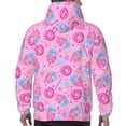 thumbnail image 3 of Bingfone Donuts Men's Drawstring Hoodie Long Sleeve Pocket Sweatshirts-Medium, 3 of 6