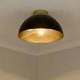 thumbnail image 4 of Yep by Golden Lighting Zoey 3-light Flush Mount in Olympic Gold and Matte White shade, 4 of 8