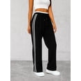thumbnail image 5 of Women'S Track Pants Loose Straight Leg Jogging Sweatpants Warm-Up Sports Black S, 5 of 8