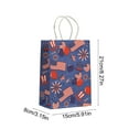 thumbnail image 3 of Uklsqma Independence Day Gift Bags | 12 Pack Red White Blue Kraft Paper Tote Bags | Durable Twisted Rope Handles | Large Capacity Square Bottom | Fourth of July Party Favor Bags | Gift Packaging Sho, 3 of 6