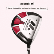 MaxKare Womens Golf Club Set 8-Piece, Includes Driver, Stand Bag, 3 Head Covers, Right Hand, Red