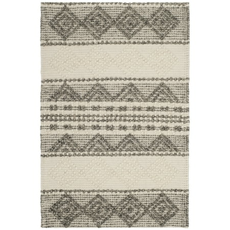 Safavieh SAFAVIEH Natura NAT102A Handwoven Grey / Ivory Rug 2’ 6”x 4”